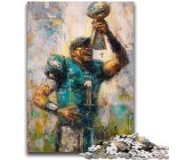 Rompecabezas de 1000 Piezas para Adultos y Adolescentes, diseño de fútbol Americano, 1000 Piezas, Ideal para aliviar el estrés, desafío difícil, decoración del hogar (38x26cm)