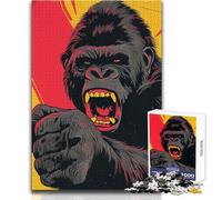 Rompecabezas de 1000 Piezas para Adultos y Adolescentes, diseño de Gorila Enojado, Juegos educativos, análisis y lógica, Obra de Arte, Regalo, tamaño 38x52cm