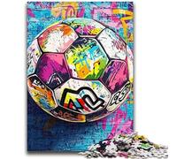 Rompecabezas de 1000 Piezas para Adultos y Adolescentes, diseño de Grafiti de fútbol, Toda la Familia, 50x75cm