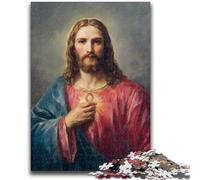 Rompecabezas de 1000 Piezas para Adultos y Adolescentes, diseño de Jesús, Juguete Educativo para aliviar el estrés, Regalo de Amigo Secreto para niños de 14 años, 26x38cm