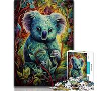 Rompecabezas de 1000 Piezas para Adultos y Adolescentes diseño de Koala Colorido 1000 Piezas Ideal para aliviar el estrés desafío difícil Regalo de Amigo Secreto 75x50cm