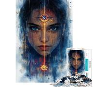 Rompecabezas de 1000 Piezas para Adultos y Adolescentes diseño de la Mujer del Tercer Ojo Ideal para Juegos prácticos Regalos de cumpleaños y obsequios únicos para Mujeres (tamaño 38x52cm)
