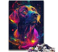Rompecabezas de 1000 Piezas para Adultos y Adolescentes, diseño de Labrador Galaxy Mayores de 14 años, desafiante, Divertido y Divertido, Juguete, 50x75cm