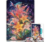 Rompecabezas de 1000 Piezas para Adultos y Adolescentes diseño de Lirio Radiante Juegos educativos clásicos Hermosa decoración 38x26cm