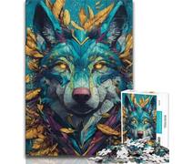 Rompecabezas de 1000 Piezas para Adultos y Adolescentes, diseño de Lobo, 1000 Piezas, Juego desafiante, Juguetes, decoración de Pared, cumpleaños y Navidad (tamaño 38x26cm)