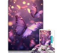 Rompecabezas de 1000 Piezas para Adultos y Adolescentes diseño de Mariposa Morada Juego Educativo de 1000 Piezas para cumpleaños y Navidad para Mayores de 14 años 38x26cm