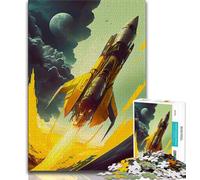 Rompecabezas de 1000 Piezas para Adultos y Adolescentes diseño de Nave Espacial dinámica Toda la Familia 38x26cm