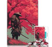 Rompecabezas de 1000 Piezas para Adultos y Adolescentes, diseño de Ninja bajo el Cerezo, Ideal para el Desarrollo Intelectual, Ideal para Decorar el hogar (75x50cm)