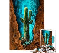 Rompecabezas de 1000 Piezas para Adultos y Adolescentes diseño de Oasis del Desierto Arte en Resina Juguete para decoración de Pared Divertido y Original Ideal para cumpleaños