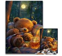 Rompecabezas de 1000 Piezas para Adultos y Adolescentes, diseño de Osito de Peluche durmiendo, de cartón, Toda la Familia, para niños de 14 años, 26x38cm