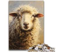 Rompecabezas de 1000 Piezas para Adultos y Adolescentes, diseño de Oveja bebé, Ideal para aliviar el estrés, un desafío difícil y un Regalo de Amigo Secreto (26x38cm)