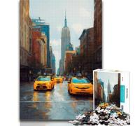 Rompecabezas de 1000 Piezas para Adultos y Adolescentes, diseño de Paisaje Urbano de Nueva York, Ideal para Juegos educativos, colección de Artistas, Bellas Artes, 50x75cm