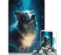 Rompecabezas de 1000 Piezas para Adultos y Adolescentes, diseño de Perro Border Collie 1000 Piezas para Adolescentes, Ideal para el Aprendizaje y como Regalo para Toda la Familia (tamaño 38x26cm)