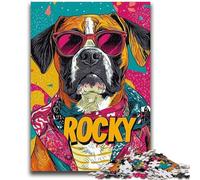 Rompecabezas de 1000 Piezas para Adultos y Adolescentes, diseño de Perro bóxer Juguete Educativo, antiestrés, Ideal para cumpleaños y Regalos (75x50cm)
