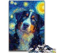 Rompecabezas de 1000 Piezas para Adultos y Adolescentes, diseño de Perro de montaña bernés, Juegos Familiares desafiantes, Juguete DIY para Decorar la Pared del hogar (75x50cm)