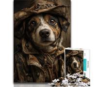 Rompecabezas de 1000 Piezas para Adultos y Adolescentes, diseño de Perro Detective, Juguetes educativos para el Aprendizaje, Juegos Familiares, Apto para decoración de Escritorio, 75x50cm