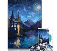 Rompecabezas de 1000 Piezas para Adultos y Adolescentes diseño de Puerta bajo el Cielo Nocturno Juegos educativos decoración del hogar Adecuado para decoración de Escritorio 75x50cm