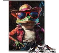 Rompecabezas de 1000 Piezas para Adultos y Adolescentes, diseño de Rana viajera, Juguetes educativos para el hogar, Regalo de cumpleaños, Regalo de Viaje, 38x26cm