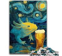 Rompecabezas de 1000 Piezas para Adultos y Adolescentes, diseño de salamandras del Cielo Nocturno, Ideal para aliviar el estrés, Toda la Familia, 26x38cm