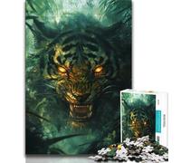 Rompecabezas de 1000 Piezas para Adultos y Adolescentes diseño de Tigre Juguetes educativos Juegos Familiares Regalos para Amigos y Familiares 75x50cm