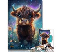 Rompecabezas de 1000 Piezas para Adultos y Adolescentes, diseño de un Lindo bebé Yak, Ideal para estimular la Inteligencia y Decorar el hogar (tamaño 38x26cm)