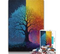 Rompecabezas de 1000 Piezas para Adultos y Adolescentes, diseño del Árbol de la Vida, Ideal para Pasar el Tiempo Libre en casa y aliviar el estrés, con Papá Noel (tamaño 75x50cm)