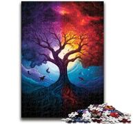 Rompecabezas de 1000 Piezas para Adultos y Adolescentes, diseño del árbol de la Vida, Juguete Educativo Intelectual descompresor, Regalo de cumpleaños, 50x75cm