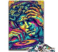 Rompecabezas de 1000 Piezas para Adultos y Adolescentes, diseño Pop Art de la Estatua de David de Miguel Ángel, Ideal para aliviar el estrés, con póster a Juego y Hoja de Trivia de 26x38cm