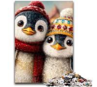 Rompecabezas de 1000 Piezas para Adultos y Adolescentes: Dos pingüinos Un Juego desafiante Toda la Familia (50x75cm)