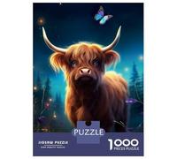 Rompecabezas De 1000 Piezas para Adultos Y Adolescentes Dreamy Highland Cow Rompecabezas para Adultos Juegos Familiares Análisis Y Lógica Regalos De Cumpleaños Y Únicos 70x50cm/1000pcs