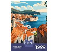 Rompecabezas De 1000 Piezas para Adultos Y Adolescentes Dubrovnik Croatia Travel Rompecabezas Juego De Ingenio Difícil Regalos De Cumpleaños Y Únicos 52x38cm/1000pcs