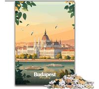 Rompecabezas de 1000 Piezas para Adultos y Adolescentes Edificio del Parlamento de Budapest Actividad Familiar Decoración única para el hogar y Regalos para Mayores de 14 años 26x38cm