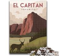 Rompecabezas de 1000 Piezas para Adultos y Adolescentes,El Capitán,Yosemite,Juguetes educativos para el Aprendizaje,Actividades Divertidas en casa,Regalo de cumpleaños,Regalos de Viaje (38x26cm)