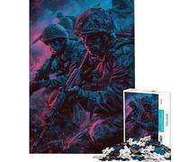 Rompecabezas de 1000 Piezas para Adultos y Adolescentes El escuadrón de Soldados Rompecabezas Retro para Adolescentes Juegos relajantes Decoración del hogar Interacción Entre Padres e Hijos (38x26cm)