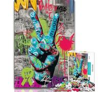 Rompecabezas de 1000 Piezas para Adultos y Adolescentes El Gesto del sí, un desafío difícil para aliviar el estrés Cada Pieza es única Juego Familiar desafiante y Divertido 38x26cm