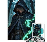 Rompecabezas de 1000 Piezas para Adultos y Adolescentes El hechicero Encapuchado del Bosque Oscuro Ayuda a ejercitar el Cerebro Regalos para Mujeres Juego de ingenio para Mayores de 14 años (38x26cm)