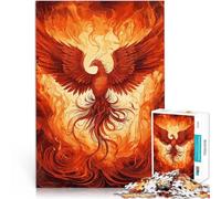 Rompecabezas de 1000 Piezas para Adultos y Adolescentes El majestuoso Fénix en Ascenso Hecho de Papel,para y a Partir de 14 años Diversión Familiar Regalos de Juegos desafiantes。tamaño:26x38cm