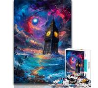 Rompecabezas de 1000 Piezas para Adultos y Adolescentes: el Misterioso Big Ben de Londres Juegos educativos Juguetes de Bricolaje Regalos geniales 26x38cm