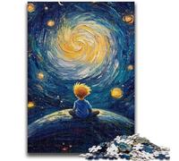 Rompecabezas de 1000 Piezas para Adultos y Adolescentes: El Principito del Cielo Nocturno Juegos Divertidos, decoración de Pared, cumpleaños y Navidad (75x50cm)