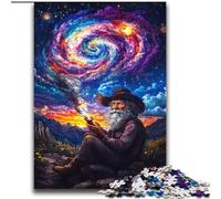 Rompecabezas de 1000 Piezas para Adultos y Adolescentes, El Viejo del Universo, para aliviar el estrés y Matar el Tiempo en casa, con póster a Juego y Hoja de Trivia de 38x52cm