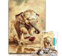 Rompecabezas de 1000 Piezas para Adultos y Adolescentes, Elefante, Ayuda a ejercitar el Cerebro, Juguetes adictivos para Cultivar la Paciencia y Mejorar la Memoria, 38x26cm