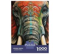 Rompecabezas De 1000 Piezas para Adultos Y Adolescentes Elephant Close Up Portrait Rompecabezas para Adultos Juego Práctico Una Obra De Arte Difícil Y Desafiante 70x50cm/1000pcs