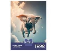 Rompecabezas De 1000 Piezas para Adultos Y Adolescentes Elephant Flying Animal Rompecabezas para Adultos Juegos Familiares Análisis Y Lógica Regalos De Cumpleaños Y Únicos 70x50cm/1000pcs