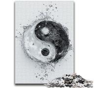 Rompecabezas de 1000 Piezas para Adultos y Adolescentes, en Blanco y Negro, Yin y Yang, Juguete Educativo para aliviar el estrés, Regalo de Amigo Secreto para niños de 14 años, 50x75cm
