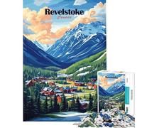 Rompecabezas de 1000 Piezas para Adultos y Adolescentes en Revelstoke Canadá Vistas a la montaña Rompecabezas para Adultos Juego práctico Regalos para Mujeres Regalos de cumpleaños y obsequios únicos