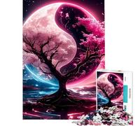 Rompecabezas de 1000 Piezas para Adultos y Adolescentes Equilibrio Yin y Yang Rompecabezas para Adolescentes Juegos relajantes decoración del hogar interacción Entre Padres e Hijos (tamaño 50x75cm)