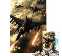 Rompecabezas de 1000 Piezas para Adultos y Adolescentes Escuadrón de Aviones de Combate Juguete Intelectual Juegos relajantes Alivia el estrés Excelentes Regalos y Juguetes (Tamaño 38x52cm)