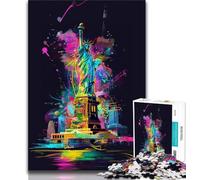 Rompecabezas de 1000 Piezas para Adultos y Adolescentes Estatua de la Libertad Rompecabezas de 1000 Piezas Cada Pieza es única Juego Familiar desafiante y Divertido (tamaño 75x50cm)