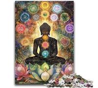 Rompecabezas de 1000 Piezas para Adultos y Adolescentes Estatuas de Buda Que ayudan a ejercitar el Cerebro Juguetes adictivos para Cultivar la Paciencia Colección de Artistas Bellas Artes 26x38cm