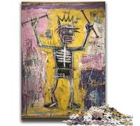 Rompecabezas de 1000 Piezas para Adultos y Adolescentes, Estilo Esqueleto de Basquiat, Cada Pieza es única, desafiante y Divertido Juego Familiar, 50x75cm